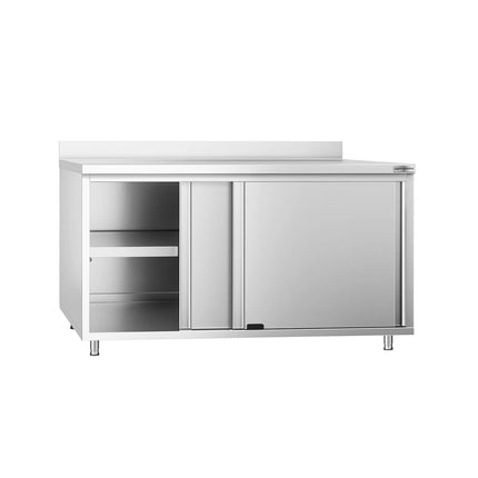 GGM Gastro Tủ Sàn Thép Không Gỉ PREMIUM - 1600x800mm - Cửa Lùa & Gờ Chắn
