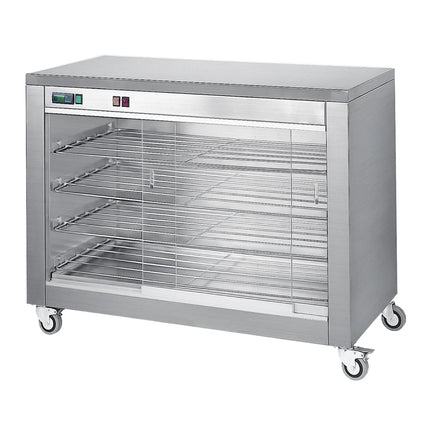 GGM Gastro Tủ Trưng Bày Giữ Nóng - Cửa Lùa Trước & Sau - 4 Tầng - 1.8kW - 940x690x880mm