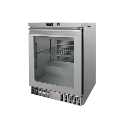 GGM Gastro Under-Counter Freezer Stainless steel PREMIUM - 110L - with 1 glass door