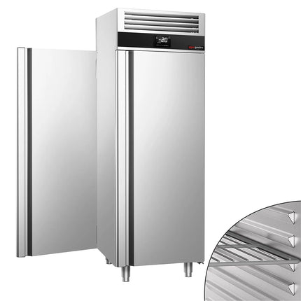 GGM Gastro Upright Freezer Stainless steel PREMIUM - GN 2/1 - 1460L - with 2 doors