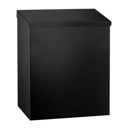 GGM Gastro Waste bin - Wall-mounted - 7L - 290(H)x240(W)x110(D)mm - Black - Stainless steel
