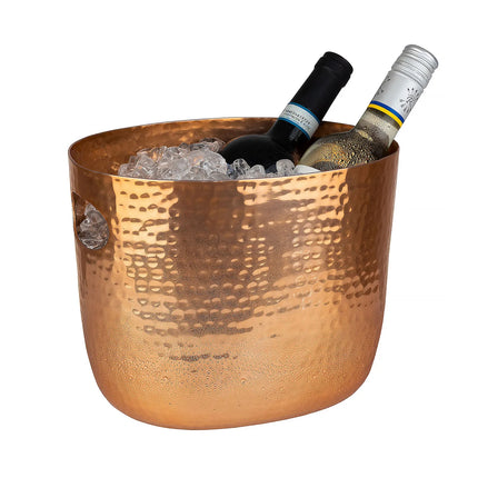 GGM Gastro Wine Bucket - Aluminium, hammered - 3.9 litres - Ø190mm - Height:200mm - Copper - with handles