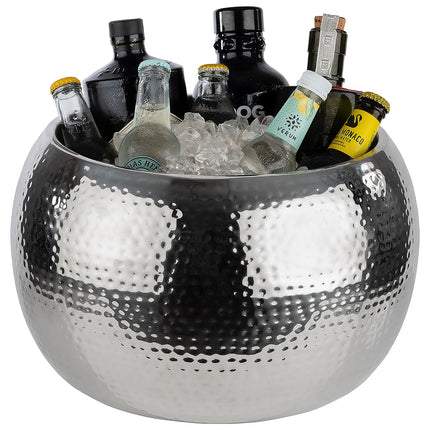 GGM Gastro Wine Bucket - BIG BOWL - Stainless Steel, Hammered - 8 litres - Ø370mm - Height:230mm