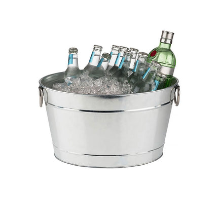 GGM Gastro Wine & Champagne Tub - TIN - Galvanised Steel - 11 litres - Ø280mm - Height:210mm - with plastic insert
