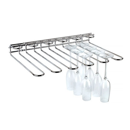 GGM Gastro Wine Glass Rack - Ceiling-mounted - Chrome-plated Steel - 450mm - holds up to 20 glasses