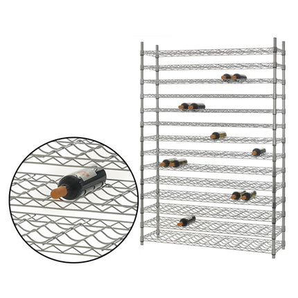 GGM Gastro Wine Rack for 168 bottles - Chrome-plated steel