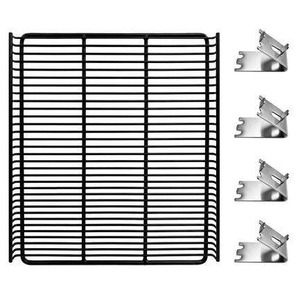 GGM Gastro Wire shelf - Plastic-coated - 588x526mm - Thickness: 20mm - Black - incl. 4 clamps - for GKS908N-B & GKS908NK-B