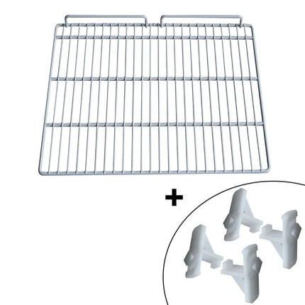 GGM Gastro Wire shelf - Plastic-coated - 630x490mm - incl. 4 mounting brackets - for TKSS600SFN - High load capacity