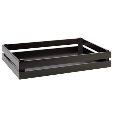 GGM Gastro Wooden Box - SUPERBOX - Black - Height: 105mm - suitable for GN 1/1