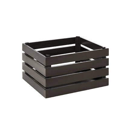 GGM Gastro Wooden Box - SUPERBOX - Black - Height: 200mm - suitable for GN 1/2