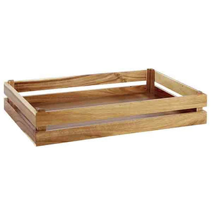 GGM Gastro Wooden Box - SUPERBOX - Height: 105mm - suitable for GN 1/1 - Brown - Wood
