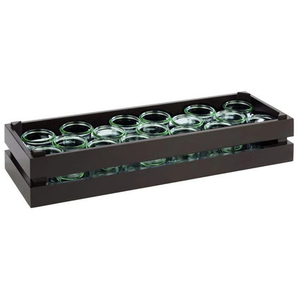 GGM Gastro Wooden Box - SUPERBOX - Height: 105mm - Wood - Black - suitable for GN plates