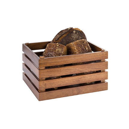 GGM Gastro Wooden Box - SUPERBOX - Height: 200mm - suitable for GN 1/2 - Brown - 350x290mm