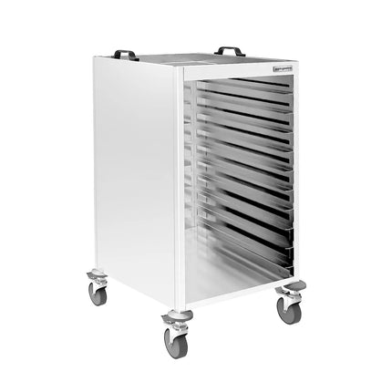 GGM Gastro Xe Đẩy Khay Inox - 18 Tầng - Cho 18 Khay 530x370mm - Bánh Xe Phanh Êm