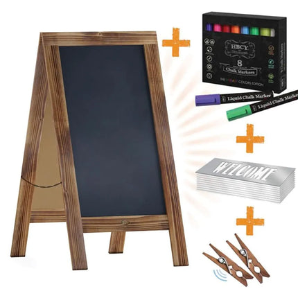 Giá Bảng Phấn Từ Tính Hai Mặt Flash Furniture HGWA-GD1I-CRE8-942315-GG - 50.8cm x 101.6cm, Gỗ Thông, Màu Nâu Mộc Mạc