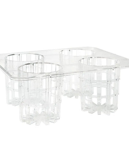 Giá Để Chai Sốt Salad 4 Ngăn GET SDB-32-PC-RACK - Nhựa, Trong Suốt