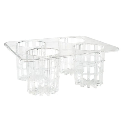 Giá Để Chai Sốt Salad 4 Ngăn GET SDB-32-PC-RACK - Nhựa, Trong Suốt