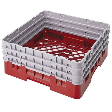 Giá Đỡ Camrack Cambro BR712163 - 1 Ngăn, 3 Thanh Nối Dài, Cao 22.5 cm, Màu Đỏ