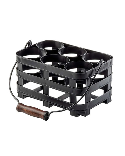 Giá Đỡ Chai Bóp 6 Ngăn Tablecraft 11847 - Thép, Màu Đen