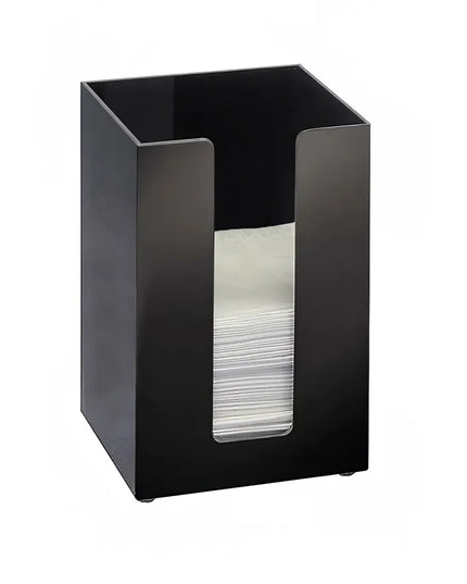Giá Đỡ Khăn Ăn Vuông Cal-Mil 635-13, 14 cm, Dùng Khăn 12.7 cm, Nhựa Acrylic Đen