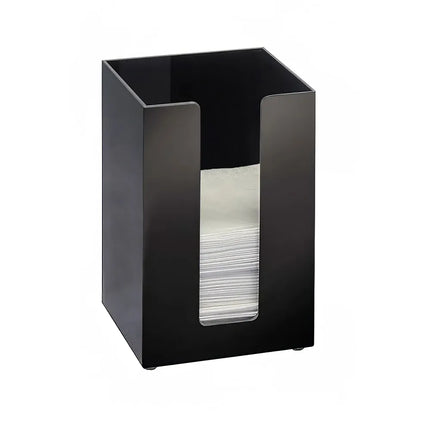 Giá Đỡ Khăn Ăn Vuông Cal-Mil 635-13, 14 cm, Dùng Khăn 12.7 cm, Nhựa Acrylic Đen