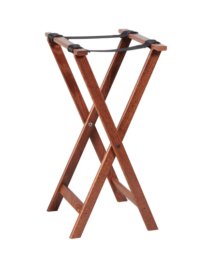 Giá Đỡ Khay Gấp American Metalcraft WTSW32 78.7 cm Dây Đai Nylon, Màu Walnut