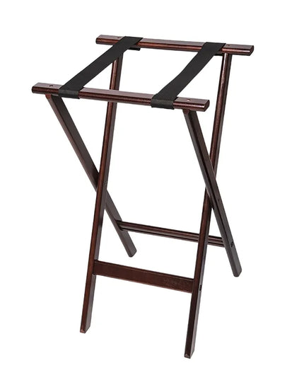 Giá Đỡ Khay Gấp CSL 1170MAH 76.2 cm Dây Đai Đen, Mặt 47 x 43.2 cm, Khung Gỗ Màu Mahogany