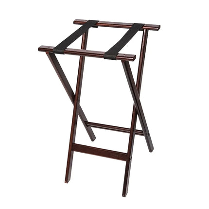 Giá Đỡ Khay Gấp CSL 1170MAH 76.2 cm Dây Đai Đen, Mặt 47 x 43.2 cm, Khung Gỗ Màu Mahogany