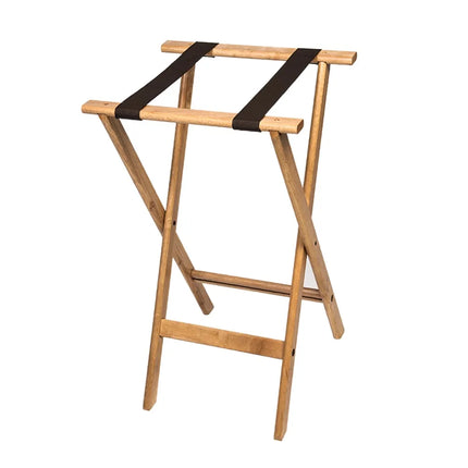 Giá Đỡ Khay Gấp CSL 1170NAT 76.2 cm Dây Đai Nâu, Mặt 47 x 43.2 cm, Khung Gỗ Màu Tự Nhiên