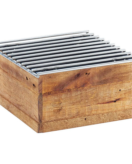Giá Đỡ Nồi Hâm Nóng Vuông Cal-Mil 3440-99 25.4 cm Có Ngăn Nhiên Liệu, Gỗ Tái Chế
