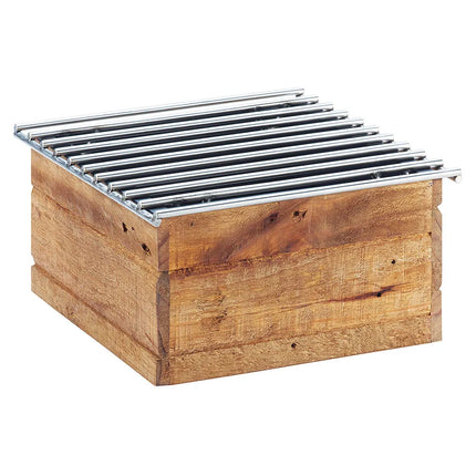 Giá Đỡ Nồi Hâm Nóng Vuông Cal-Mil 3440-99 25.4 cm Có Ngăn Nhiên Liệu, Gỗ Tái Chế