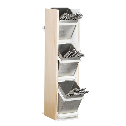 Giá Đựng Dao Dĩa 3 Tầng Cal-Mil 22048-15 11.4 x 17.8 x 53.3 cm - Gỗ Maple & Inox