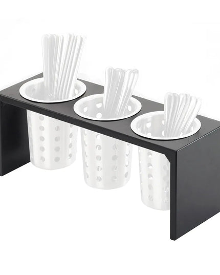 Giá Đựng Dao Muỗng Nĩa Cal-Mil 1425-3-96 3 Ngăn 40.6 x 14 x 15.2 cm Gỗ Màu Đen