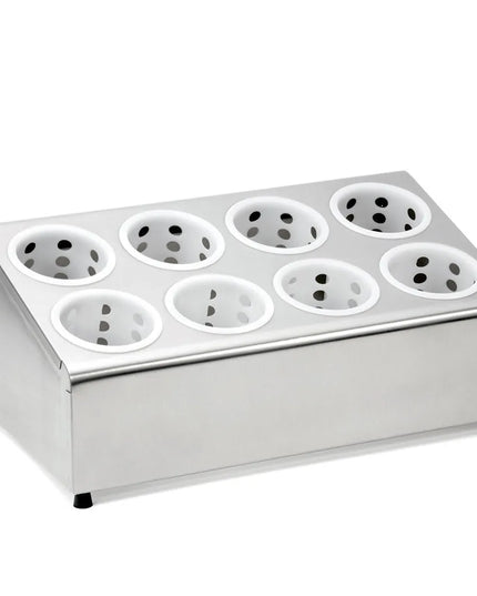 Giá Đựng Dao Muỗng Nĩa Inox Tablecraft 7082 2 Tầng 8 Lỗ