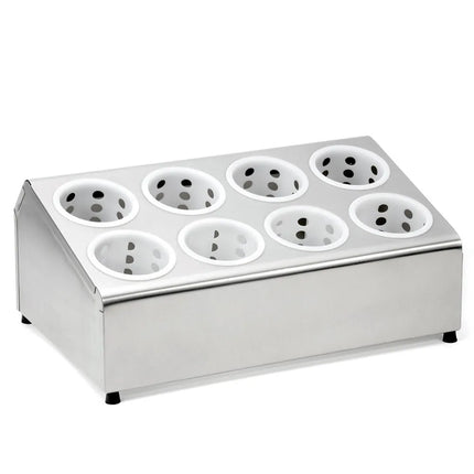 Giá Đựng Dao Muỗng Nĩa Inox Tablecraft 7082 2 Tầng 8 Lỗ