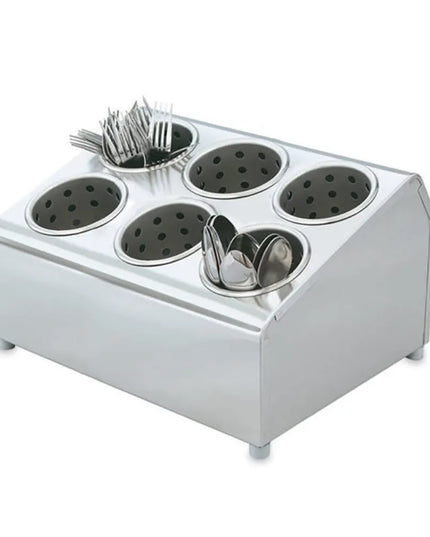 Giá Đựng Dao Muỗng Nĩa Vollrath 97241 6 Ống 37.8 x 29.2 x 21.6 cm Inox