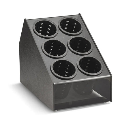 Giá Đựng Dao Muỗng Nĩa Vollrath CTFWH-6B 6 Ống 25.7 x 37.8 x 35.9 cm Nhựa Màu Đen