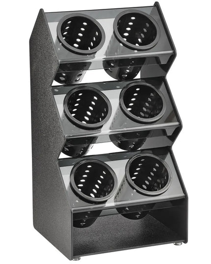 Giá Đựng Dao Muỗng Nĩa Vollrath FWVH-3X2B 6 Ống 28.4 x 26 x 54 cm Nhựa Màu Đen