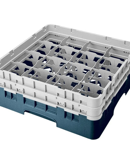 Giá Đựng Ly Cambro 16S434414 Camrack® 16 Ngăn - 2 Thanh Nối Xám, Teal