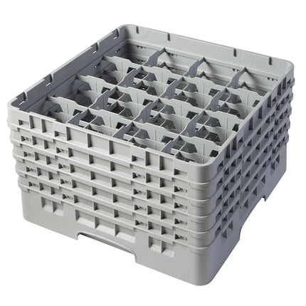 Giá Đựng Ly Cambro 16S958151 Camrack® 16 Ngăn - 5 Thanh Nối Xám, Xám Nhạt