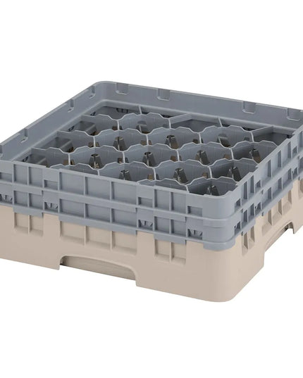 Giá Đựng Ly Cambro 20S434184 Camrack® 20 Ngăn - 2 Thanh Nối Xám, Beige