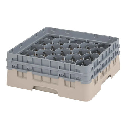 Giá Đựng Ly Cambro 20S434184 Camrack® 20 Ngăn - 2 Thanh Nối Xám, Beige