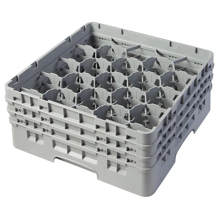 Giá Đựng Ly Cambro 20S638151 Camrack® 20 Ngăn - 3 Thanh Nối Xám, Xám Nhạt