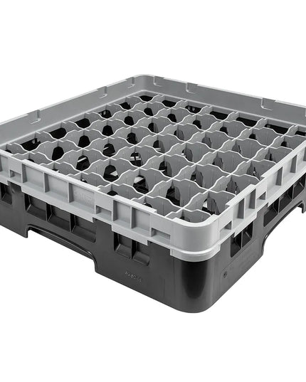 Giá Đựng Ly Cambro 49S318110 Camrack® 49 Ngăn - 1 Thanh Nối Xám, Đen
