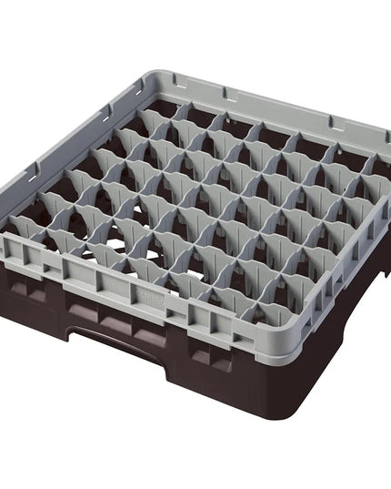 Giá Đựng Ly Cambro 49S318167 Camrack® 49 Ngăn - 1 Thanh Nối Xám, Nâu