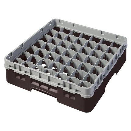 Giá Đựng Ly Cambro 49S318167 Camrack® 49 Ngăn - 1 Thanh Nối Xám, Nâu