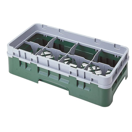 Giá Đựng Ly Cambro 8HS318119 Camrack Cỡ Nhỏ 8 Ngăn - 1 Thanh Nối, Xanh Sherwood