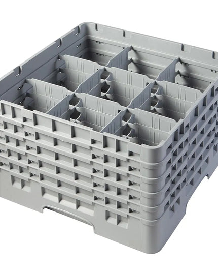 Giá Đựng Ly Cambro 9S958151 Camrack® 9 Ngăn - 5 Thanh Nối Xám, Xám Nhạt