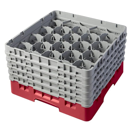 Giá Đựng Ly Cambro Camrack® 20S958163 20 Ngăn 5 Tầng Mở Rộng Xám - Đỏ