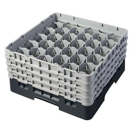 Giá Đựng Ly Cambro Camrack® 30S800110 30 Ngăn 4 Tầng Mở Rộng Xám - Đen